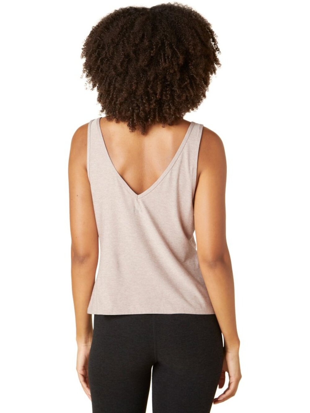Beyond Yoga Featherweight Double V Tank Top in Chai - Picture 2 of 7